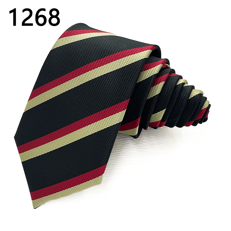 Wholesale black background with gold stripe business neckties