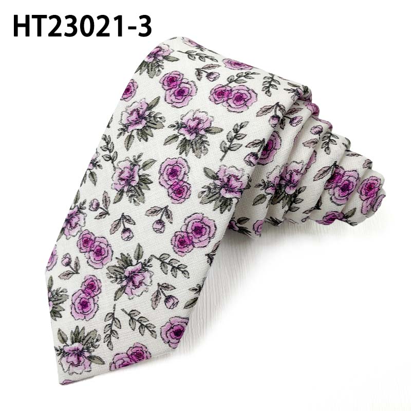 Pink floral skinny spring custom neckties