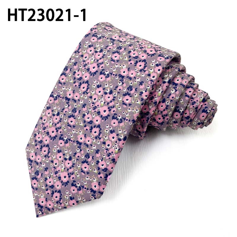 Pink floral skinny spring custom neckties