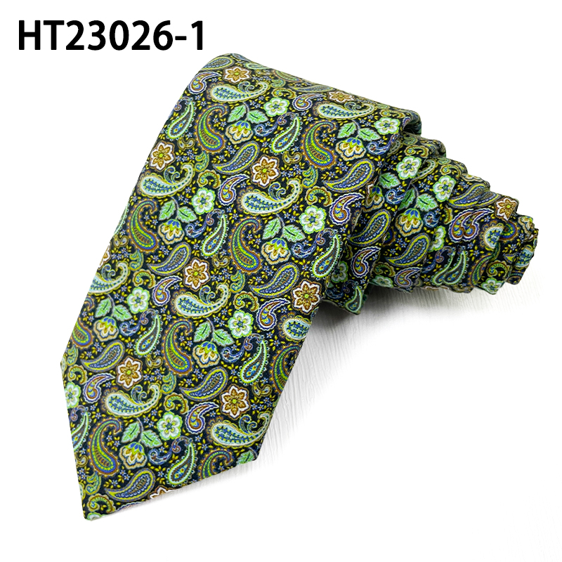 Brown paisley cotton fashion tie