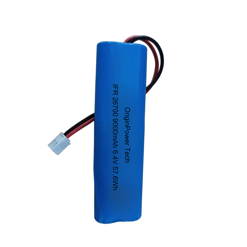 Pacco batterie per luci solari - 6,4 V 9000 mAh LiFePO4 26700 con lunga durata