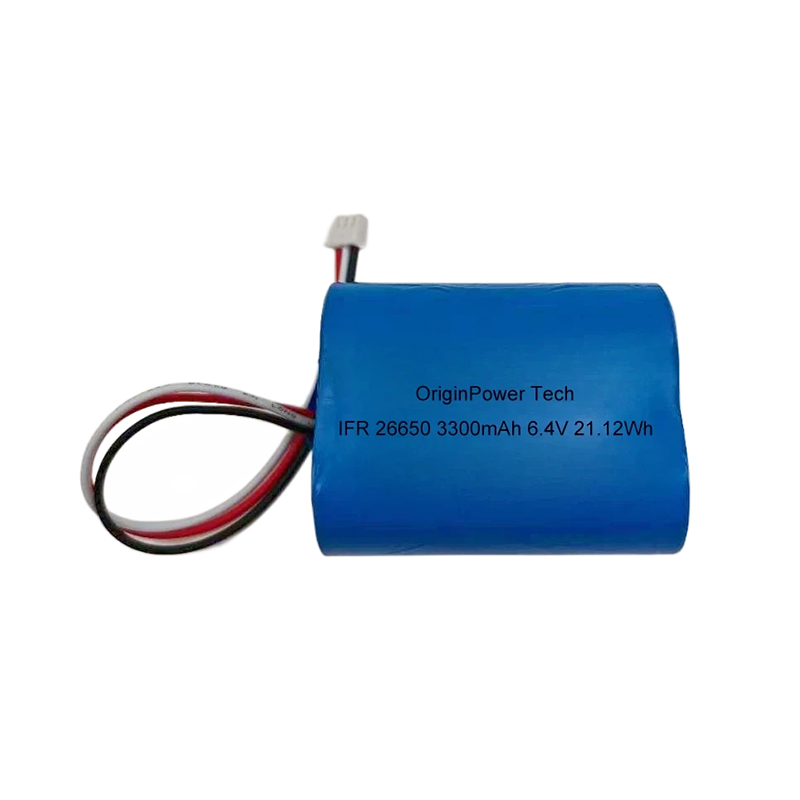 Batteria ricaricabile a bassa temperatura Lifepo4 26650 3300 mAh 6,4 V, ideale per luci solari quando fa freddo