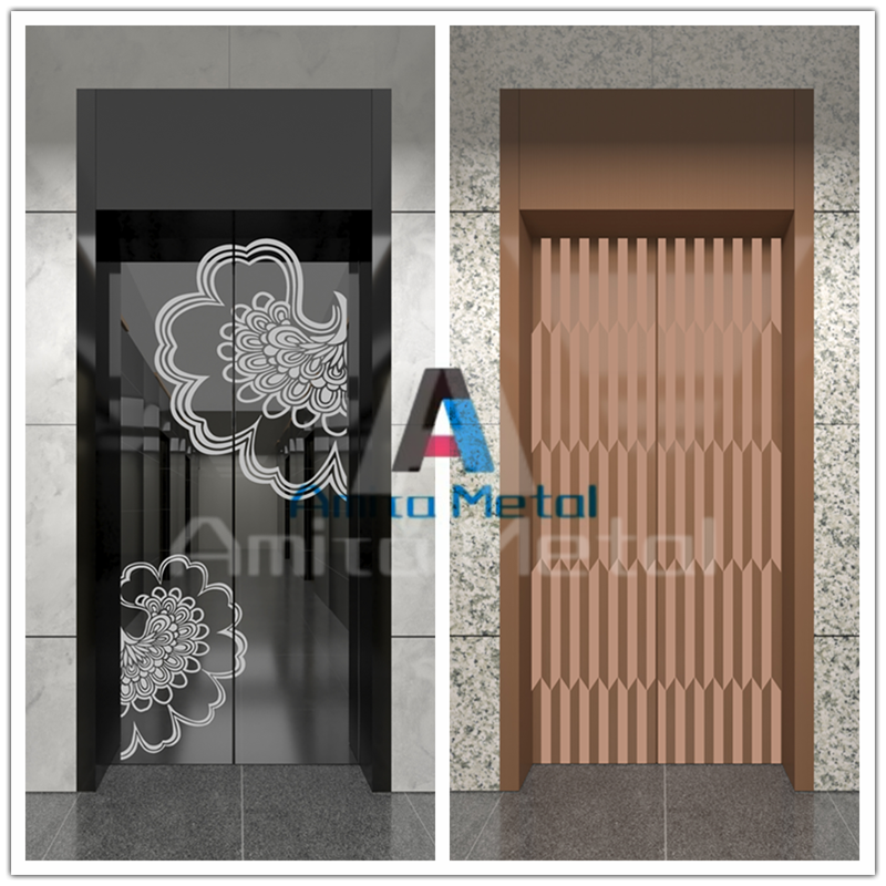 Stylish Stainless Steel Elevator Panels / Door Frames for Buildings
