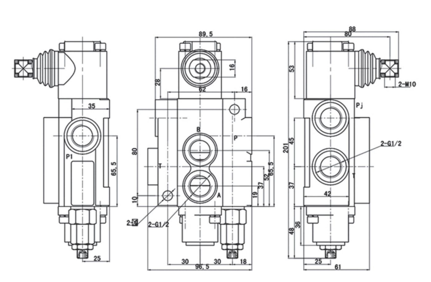 P40-4OT Hydraulic Directional Manual Flow Control Valve