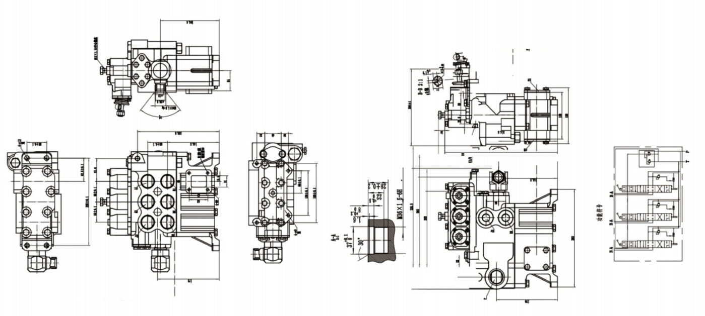 P160 Hydrualic Distributor Replacement for HYDROSILA Valve P160-3/1 Series Closed Center