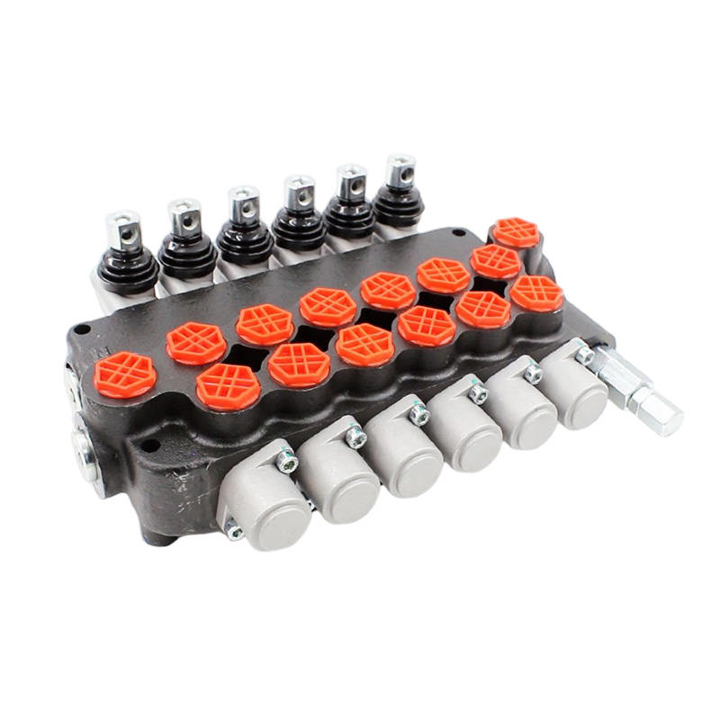 6P80 Manual Directional Control Valve Monoblock Valve Multiple Power Modes for Hydrualic with 6 Spools