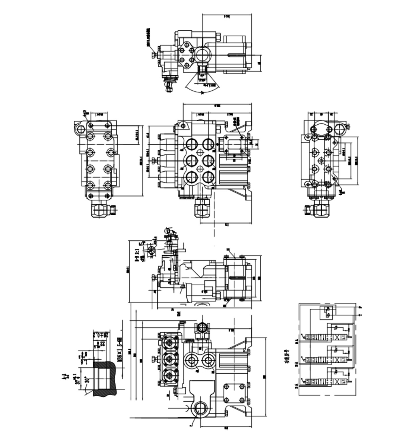 MPC70.4 Series Segmented Hydraulic Distributor for MTZ Tractor