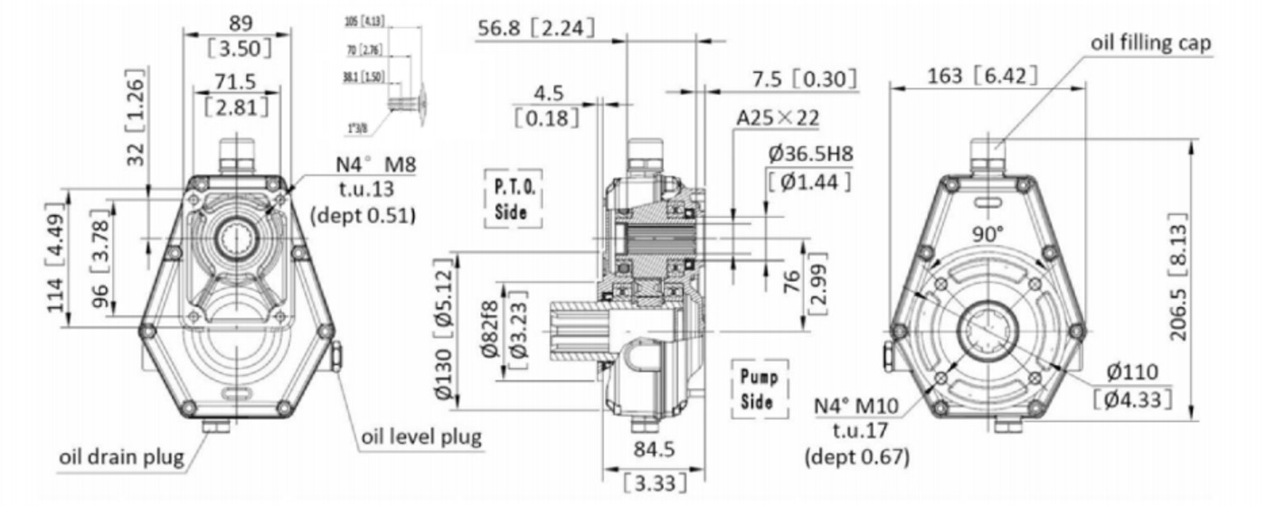 KM6001 Pto Gearbox High-Performance Aluminum Multiplier for Enhanced Agricultural Drive Systems