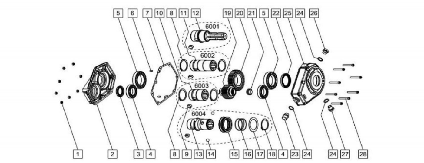 KM6002 PTO Gearbox Premium Helical Bevel Agriculture Machine Part