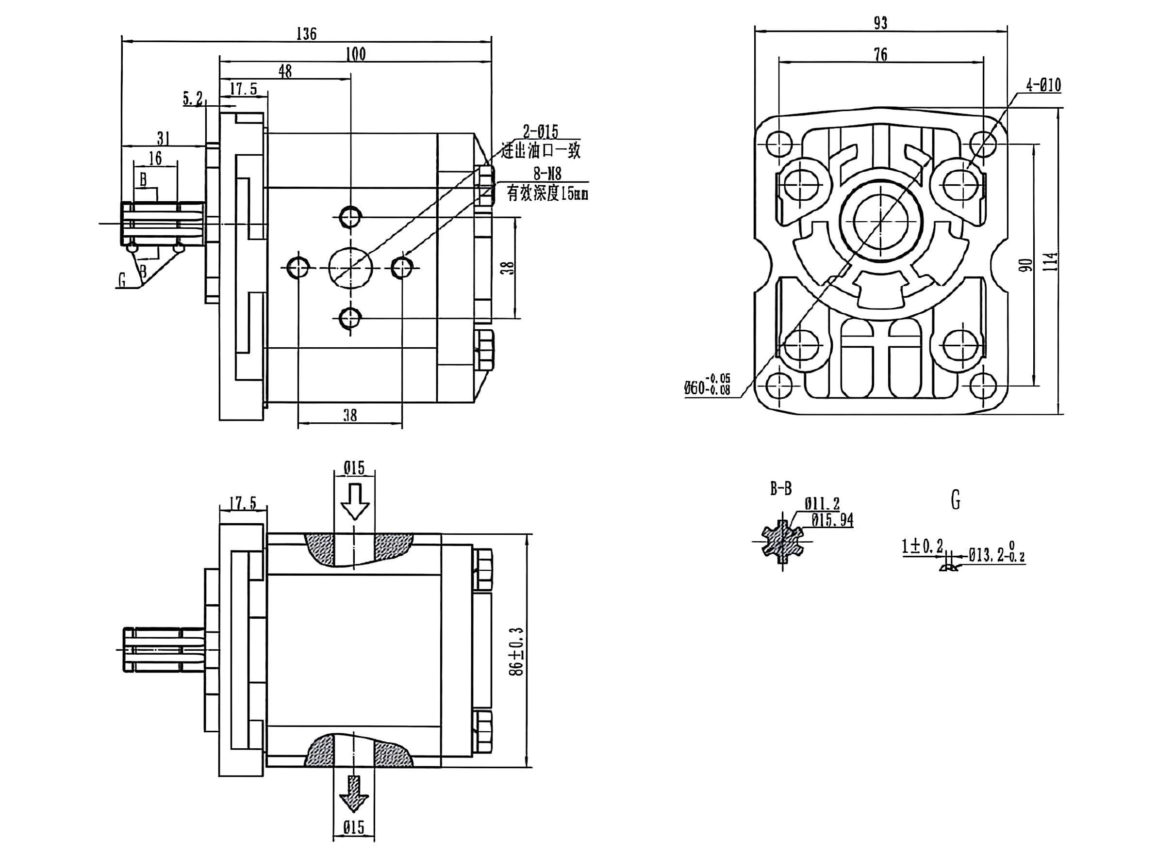 Nsh14 Gear Hydraulic Pump for Mtz Tractor
