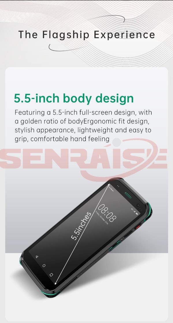 Senraise SR5 PDA 5.5 inch IP68 Handheld Computer PDA Warehouse Barcode ...