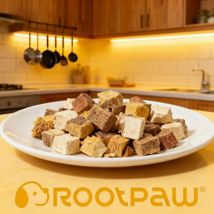 ഫ്രീസ്-ഡ്രൈഡ് ത്രീ-കോമ്പിനേഷൻ പ്രോട്ടീൻ ക്യാറ്റ് ഫുഡ്