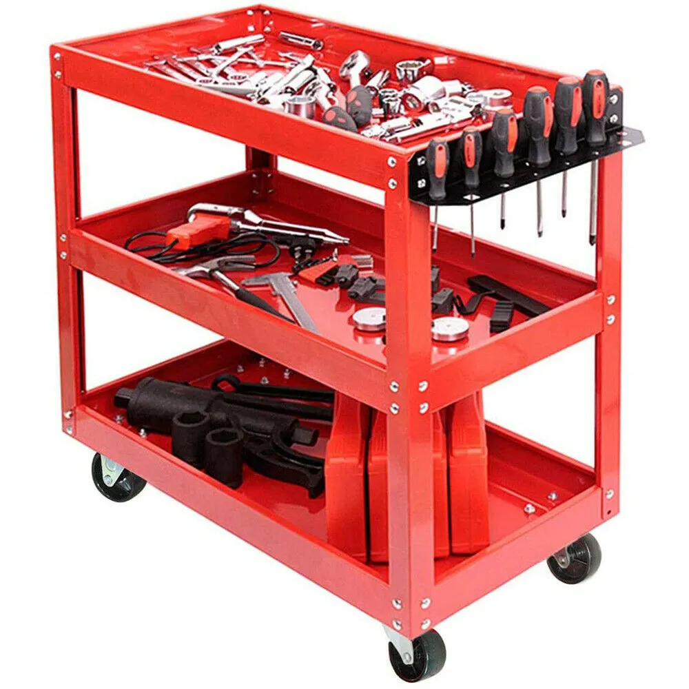 Heavy Duty Wheel Tool Storage Shelf Rack Trolley For Garage Workshop 