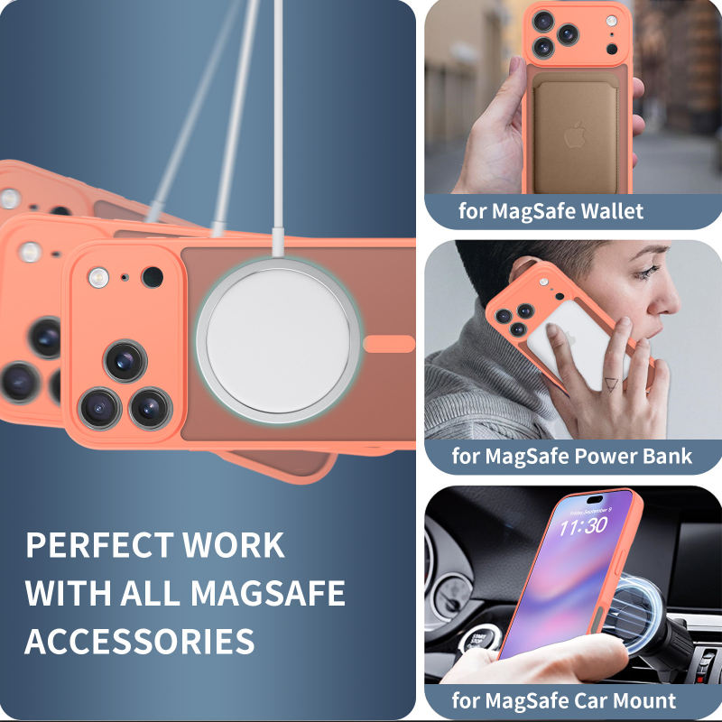 For iPhone 17 Series Skin-Feel Magnetic Cell Phone Case with Lens Protection For iPhone 17 Series Skin-Feel Magnetic Cell Phone Case with Lens Protection