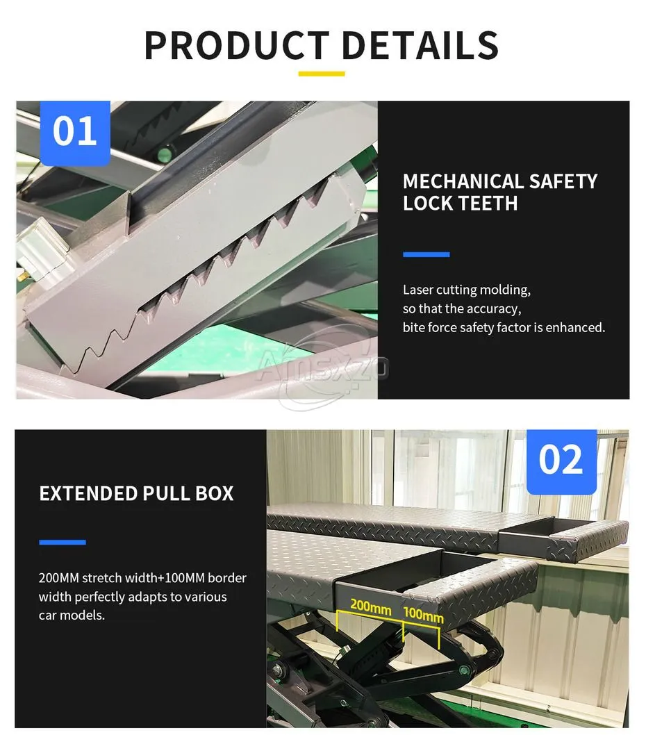 Ultra-Low Profile Small Scissor Lift for Alignment.