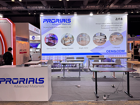 ZHEJIANG PRORIALS ADVANCED MATERIALS Joins 2025 Autumn Hong Kong Global Sources Electronics Show: Adjustable Desk Delivers Excellent Experience to Global Customers