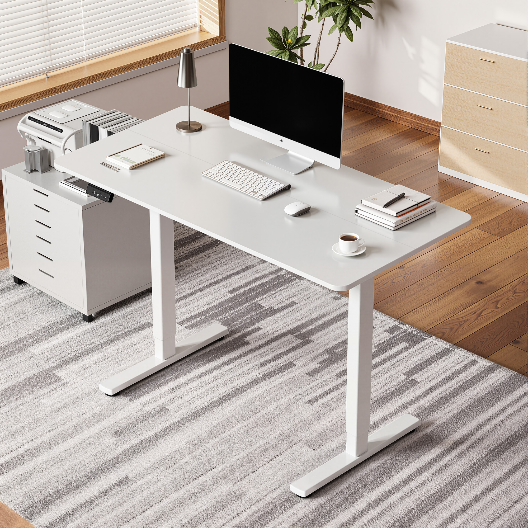スプリットボードスタンディングデスク - 人間工学に基づいた電動高さ 