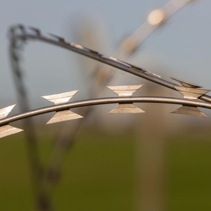 Square Razor Barb Wire Hot Dipped Galvanized Razor Barbed Wire
