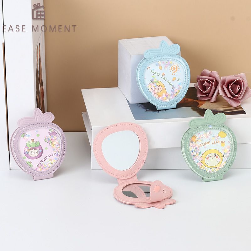 Strawberry-shaped reflective sequin sewing mirror