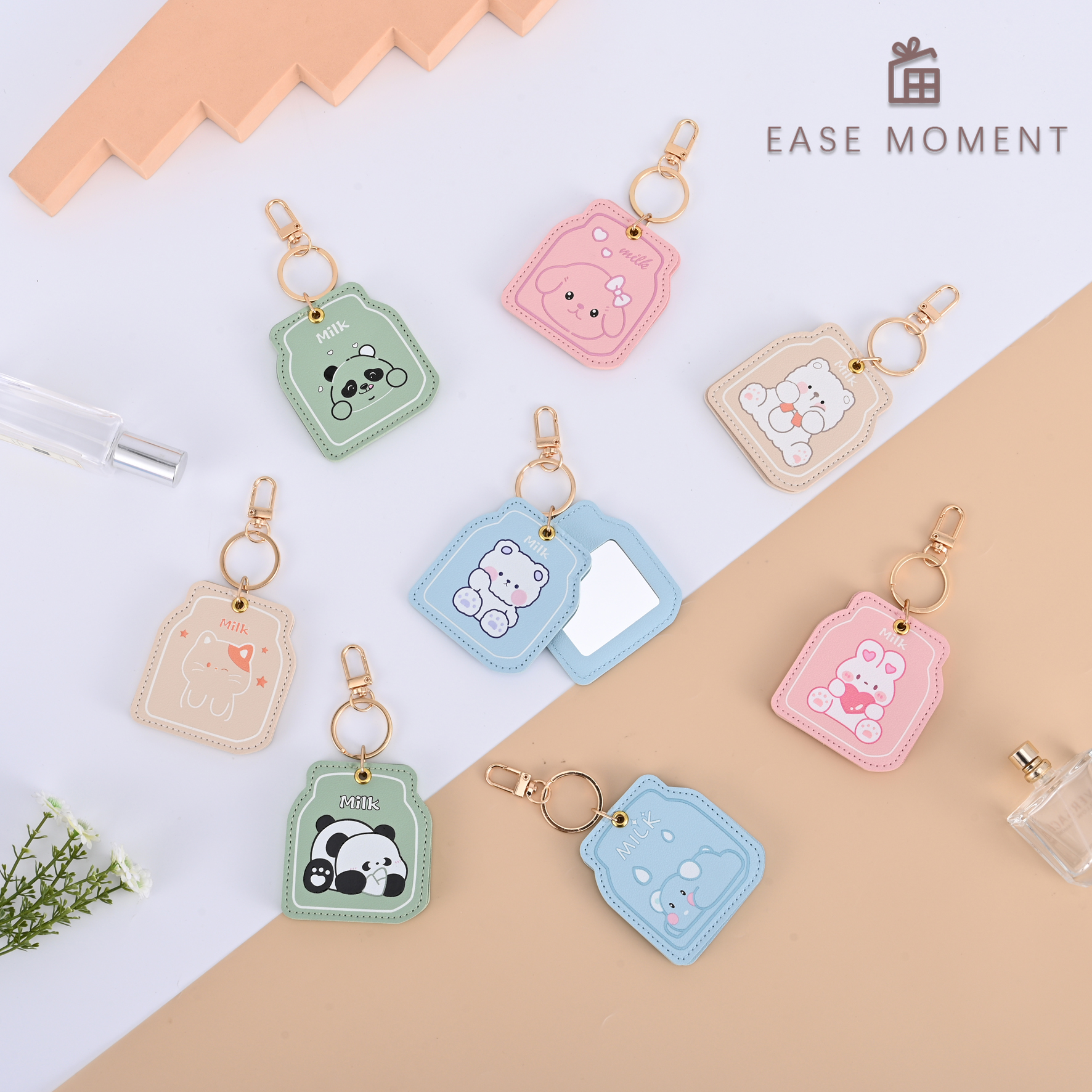 Hanging bag mirror