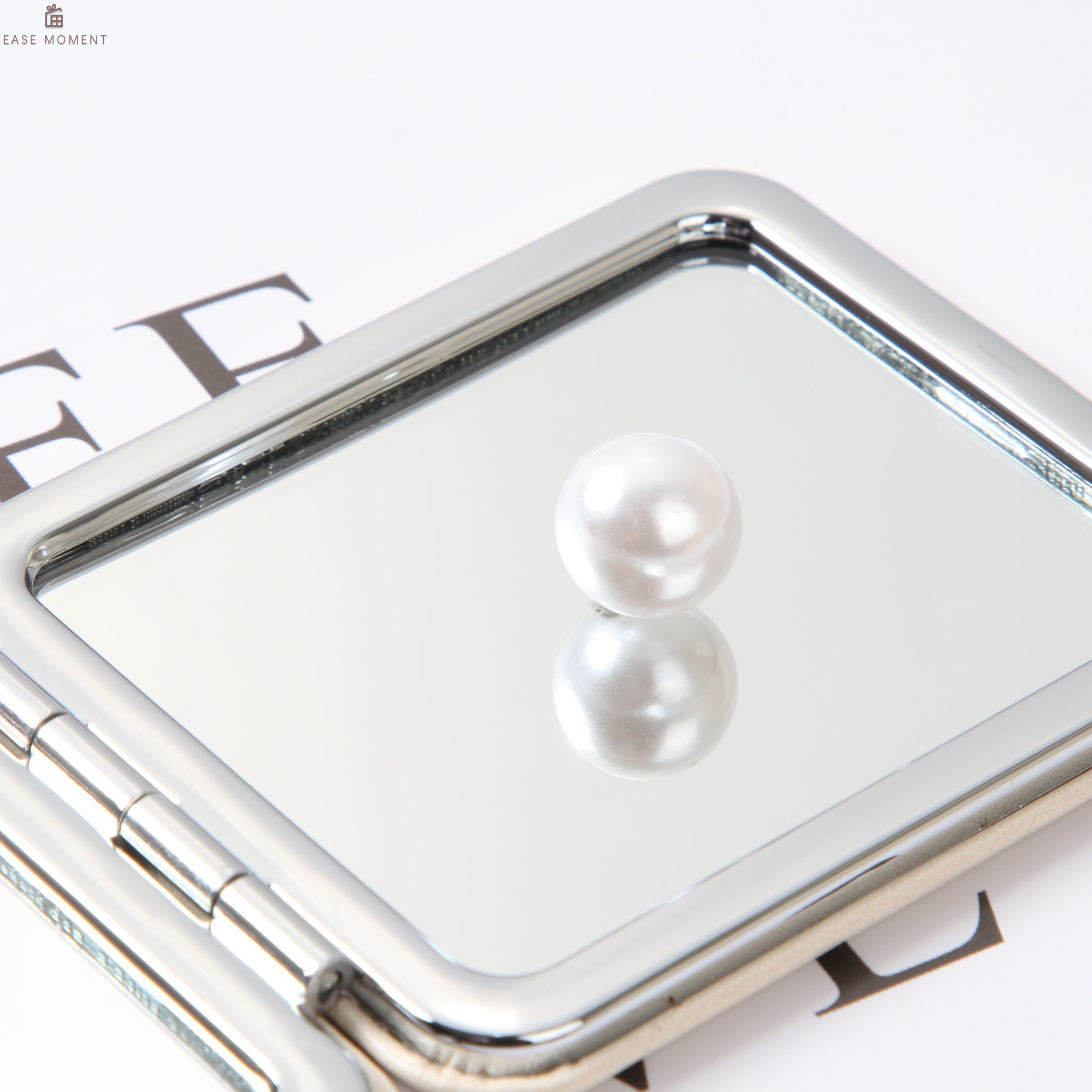 Wholesale Small Rectangular Double-Sided Leather Pocket Mirror