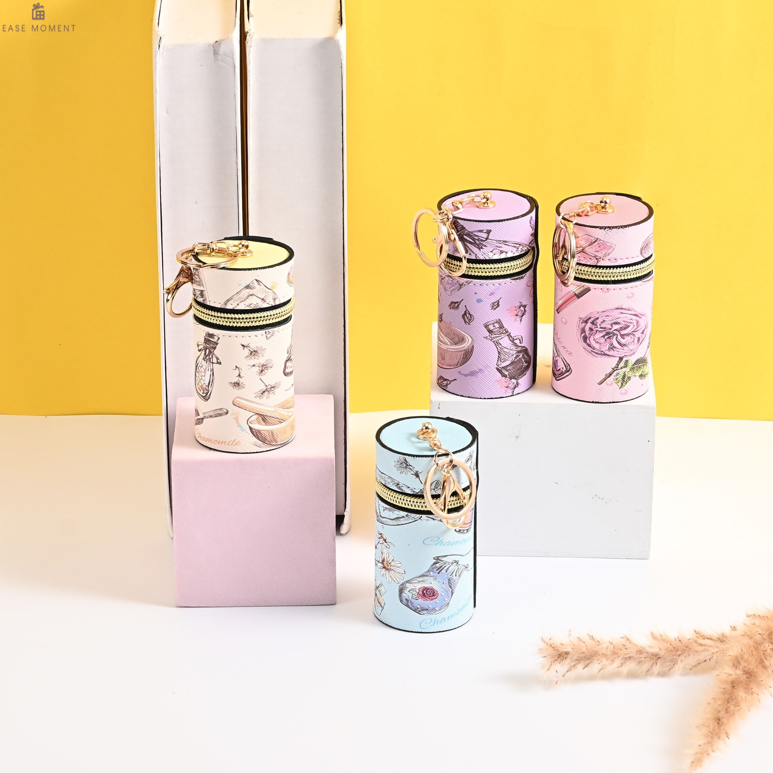 Printed Cylinder Mini Hanging Pouch