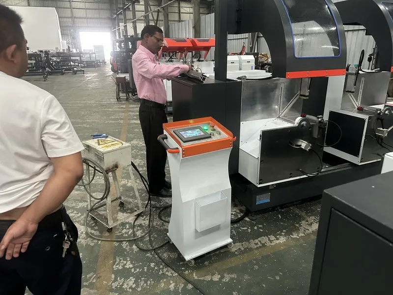 Testing Cutting Double Head Saw Demo & Testing, Cutting Accuracy Test