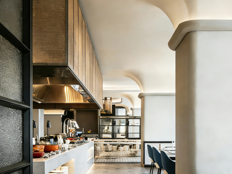 Mosaic Flooring in Hotel Restaurant Design