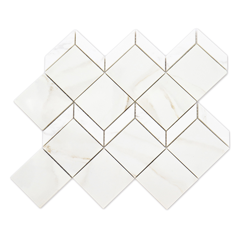 Recycle Glass, Chevron Diamond Pattern, Glass Mosaic,Marble Mixed