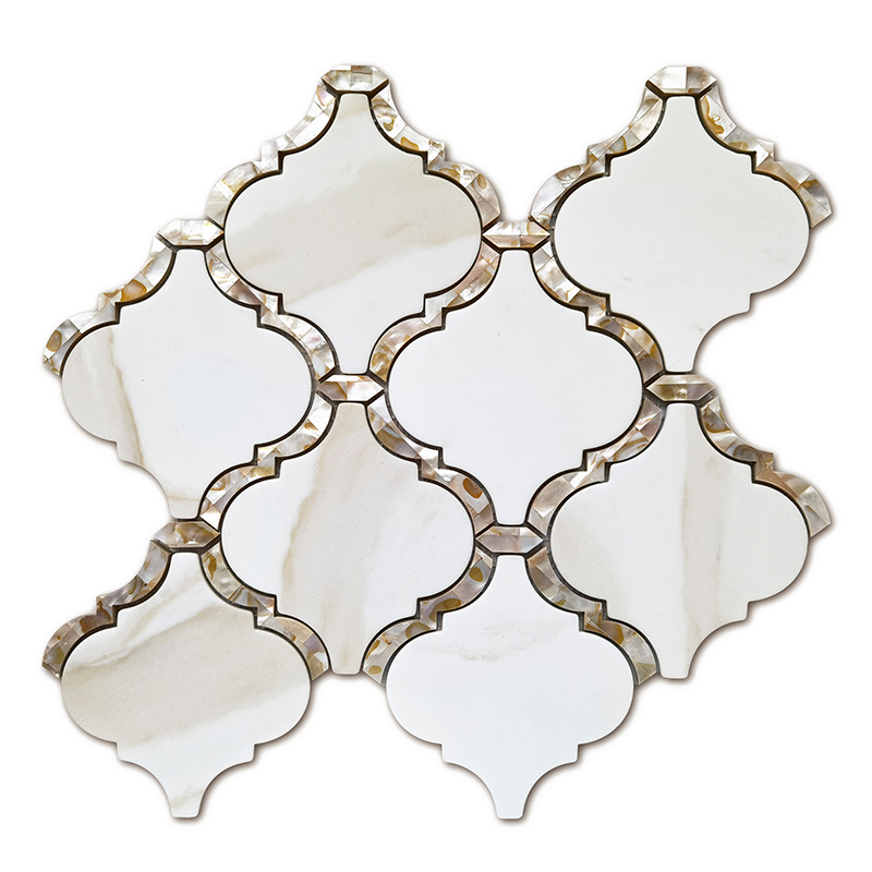 Recycle Glass, Mother of Pearl, Glass Mosaic, Arabesque Mosaic