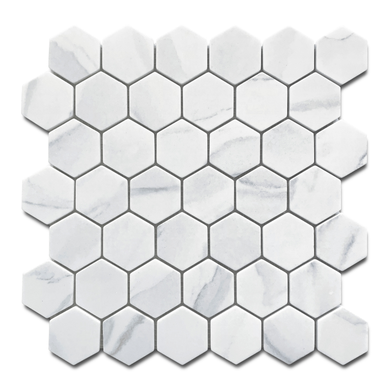 Recycle Glass, 2 Hexagon Mosaic, Glass Mosaic