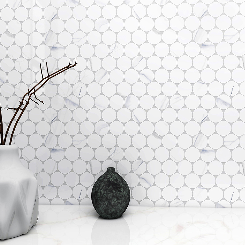 Recycle Glass, Glass Mosaic, Circle Mosaic, Wall Tile, Floor Tile