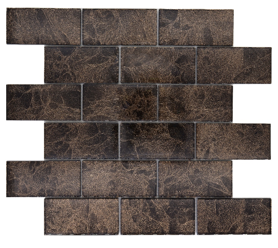 Vintage Bronze Patina Subway Mosaic 48×98