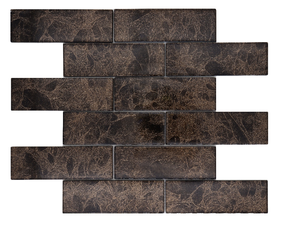 Vintage Bronze Patina Subway Mosaic