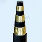 Tuyau hydraulique flexible tressé en fil d'acier haute pression pour fluides