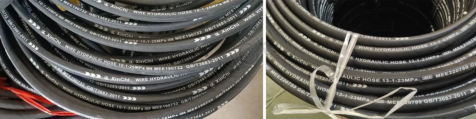 SAE100 R1AT DIN EN853 1SN Tuyau hydraulique flexible haute pression pour fluides hydrauliques