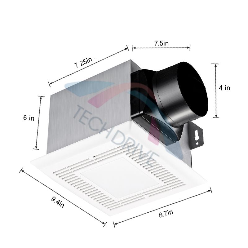 Kipas Ekzos Bilik Mandi dengan Lampu LED (TD-BF-14-L & TD-BF-09-L)