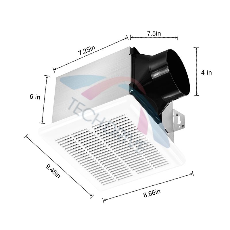 Ultra Quiet 60-110CFM 3CCT LED Bathroom Fan Series