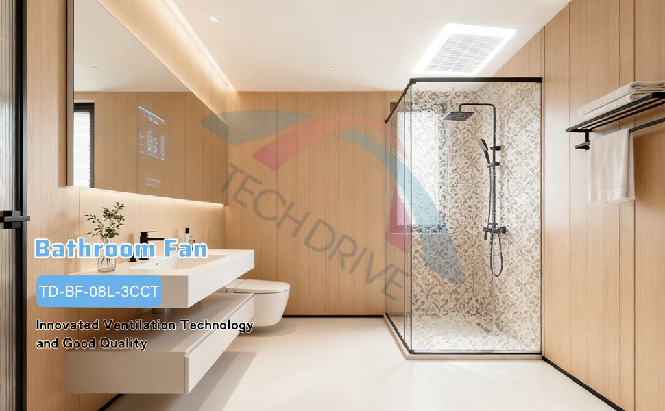 Ultra Quiet 4-Inch Duct Bathroom Exhaust Fan with LED Light Series