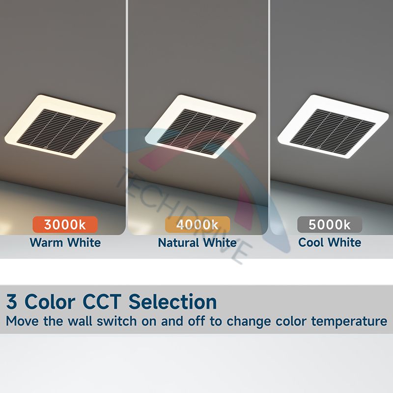 Ultra Quiet 60-110CFM 3CCT LED Bathroom Fan Series