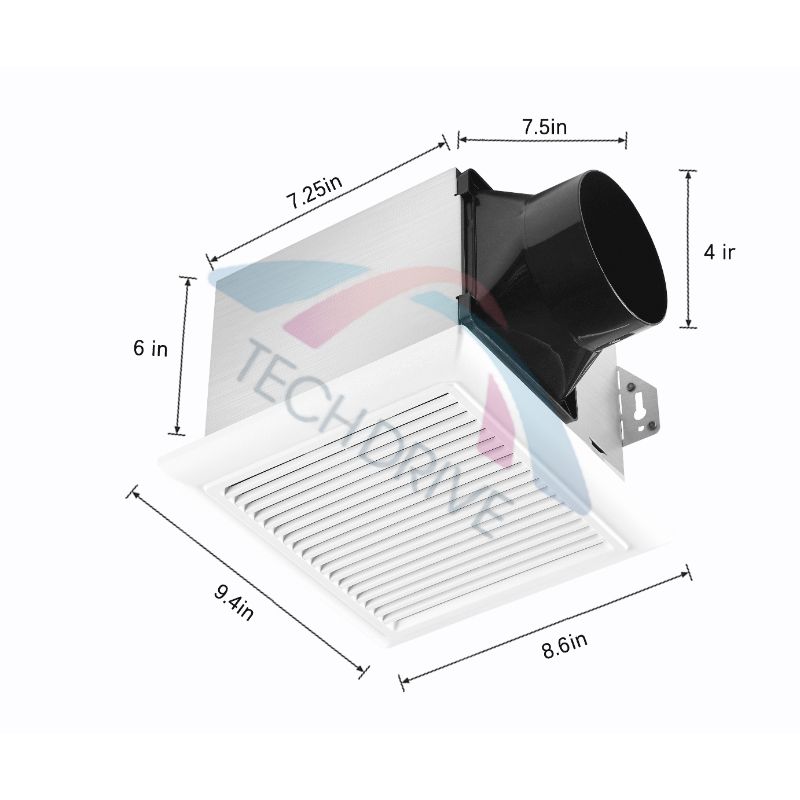 Siri Kipas Bilik Mandi Ultra Quiet 60-110CFM