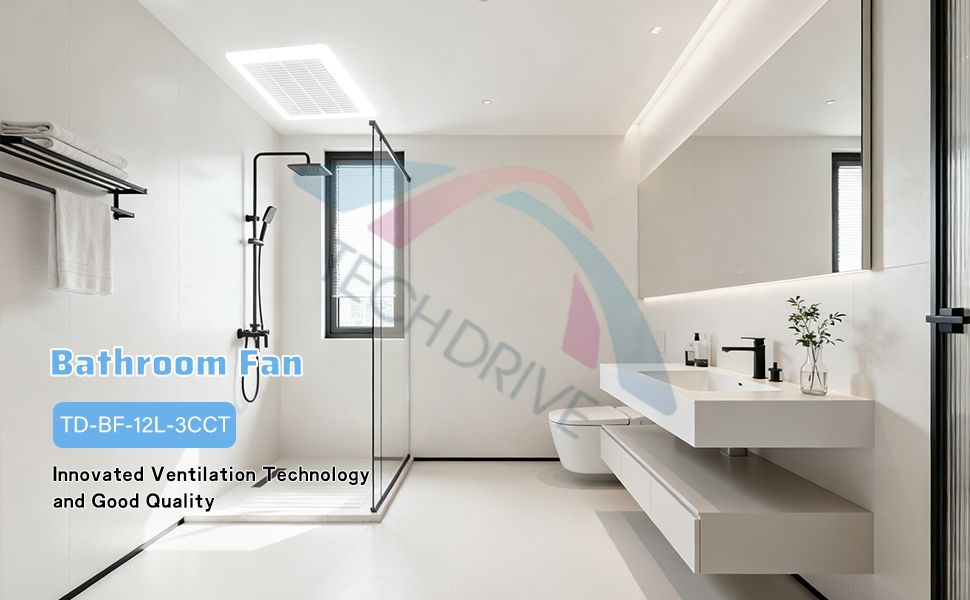 Ultra Quiet 4-Inch Duct Bathroom Exhaust Fan with LED Light Series