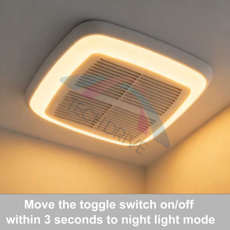 Ultra Quiet 6-Inch Duct Bathroom Exhaust Fan with LED Light Series: VF-BF-13L & VF-BF-14L