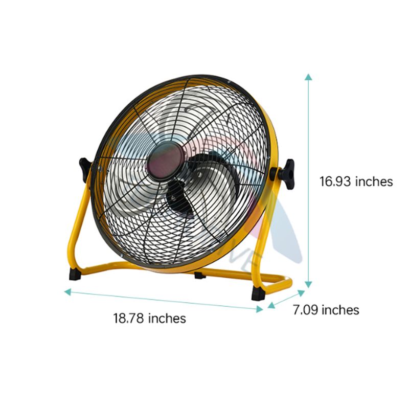 14 Inch DC Motor Battery Floor Fan