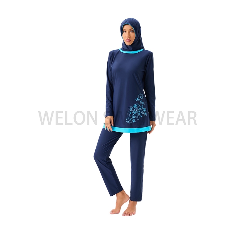 GladThink Women's Muslim Modest Swimsuit - Full Cover Two-Piece Islamic Swimwear With Hijab - View #10