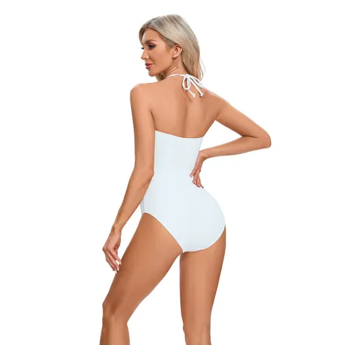 Printed Halter Neck One-Piece Swimwear main image 0