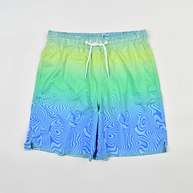 Gradient Ocean Print Board Shorts