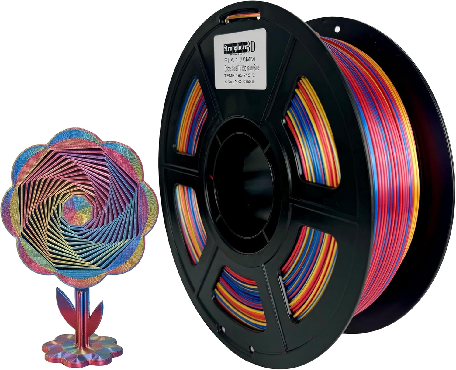 Pla Ribbon Stronghero3D PLA Filament Ribbon - Red Yellow Blue