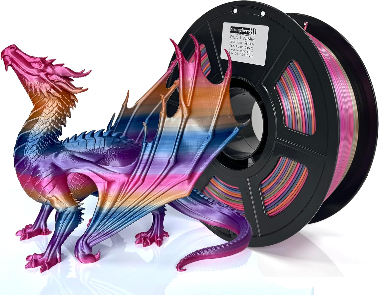 Pla Ribbon Stronghero3D PLA Filament PLA quick Rainbow
