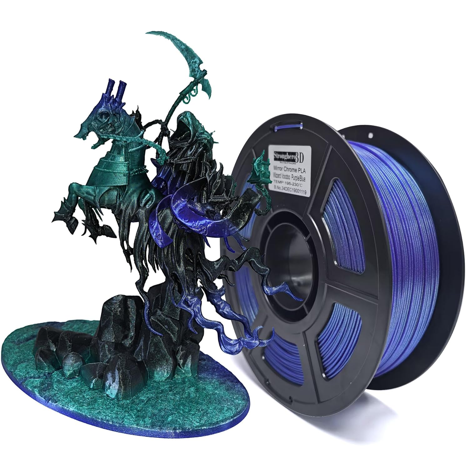 Stronghero3D Chrome Blue Purple PLA Filament